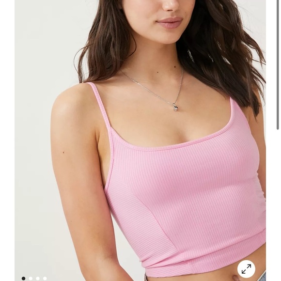 Pink ribbed Urban Outfitters tank top - Picture 1 of 4